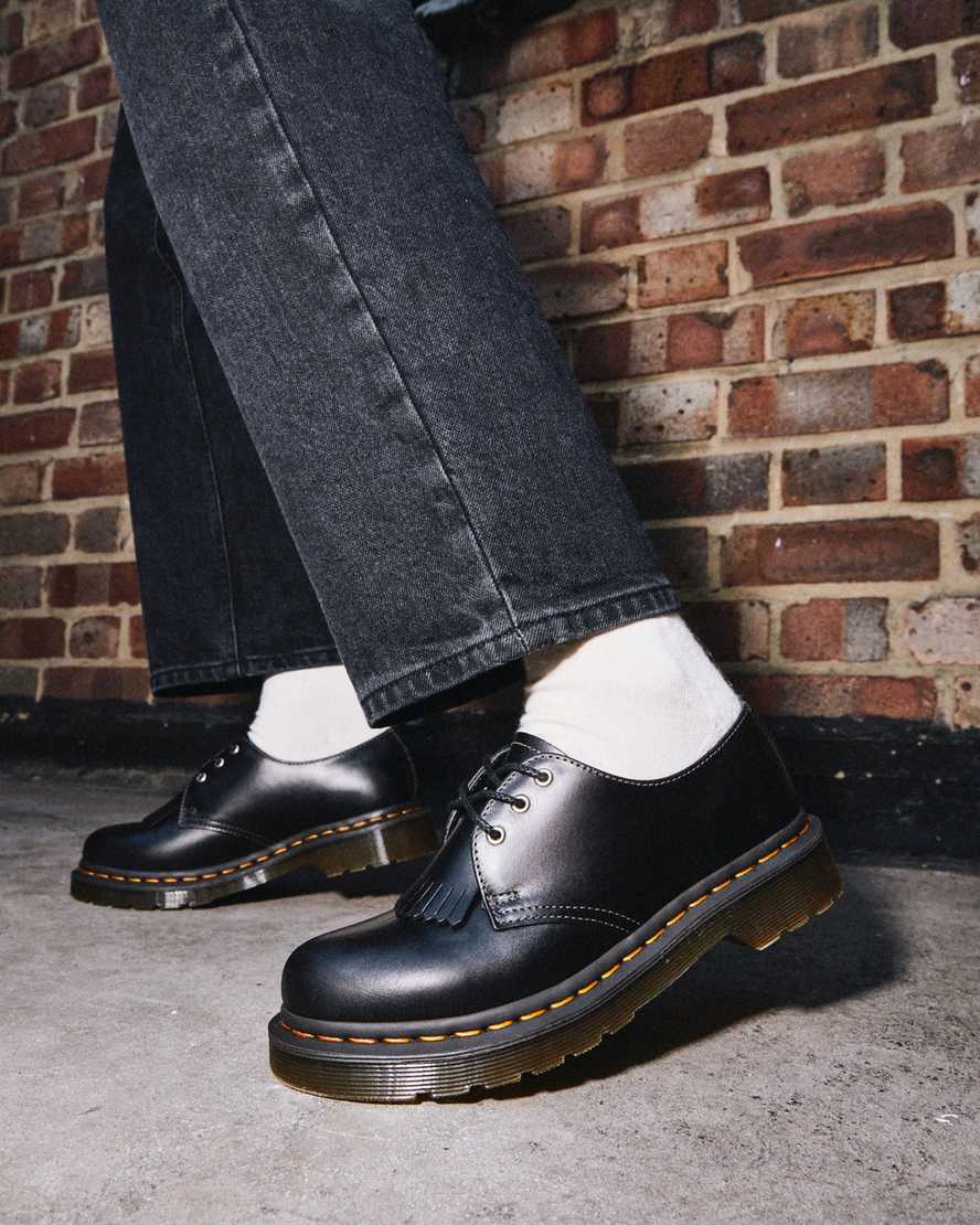 schwarze dr. martens 1461 abruzzo damen-oxfordschuhe