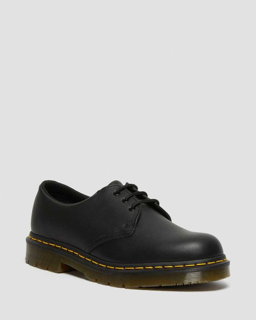 schwarze dr. martens 1461 rutschfeste damen-oxfordschuhe