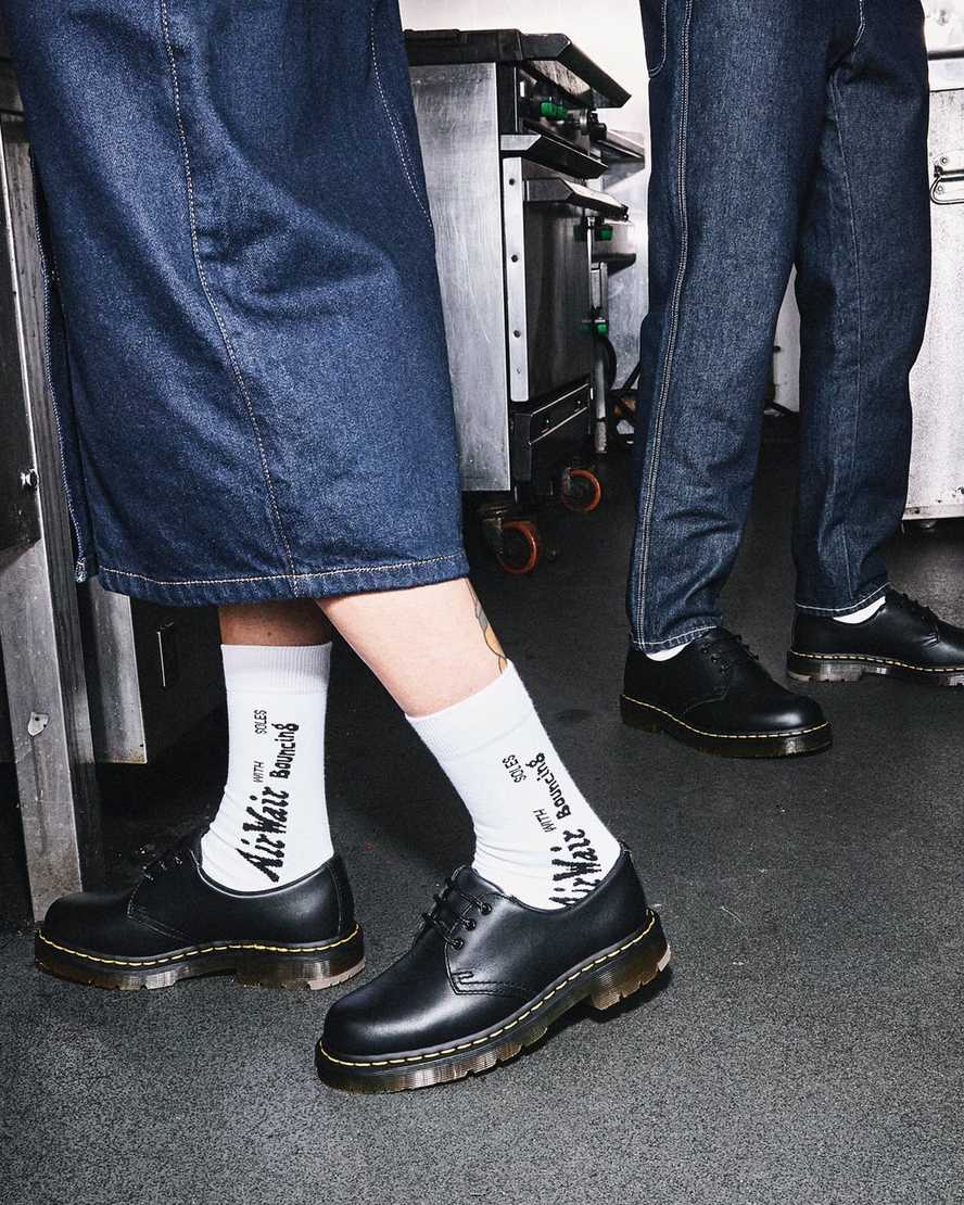 schwarze dr. martens 1461 rutschfeste damen-oxfordschuhe