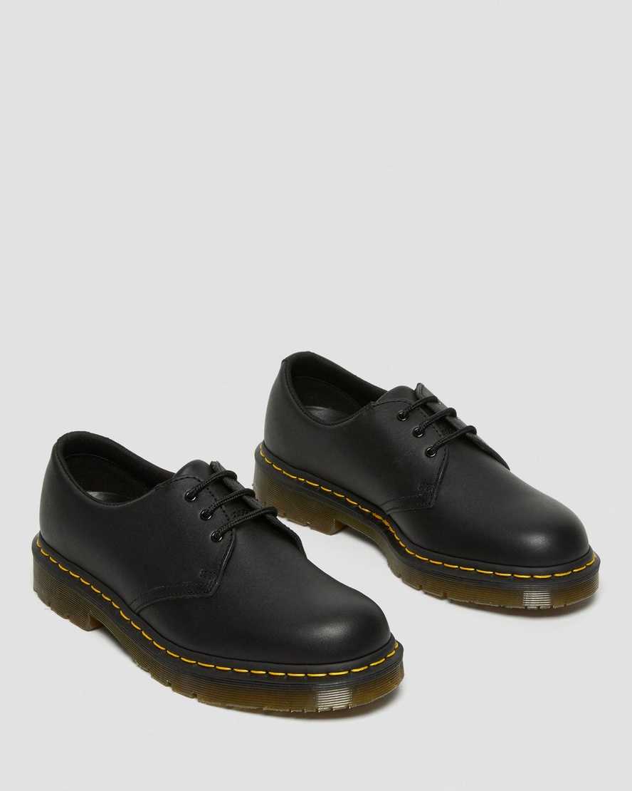 schwarze dr. martens 1461 rutschfeste damen-oxfordschuhe