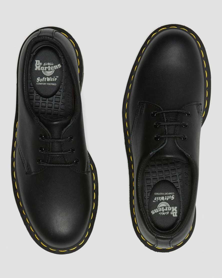schwarze dr. martens 1461 rutschfeste damen-oxfordschuhe
