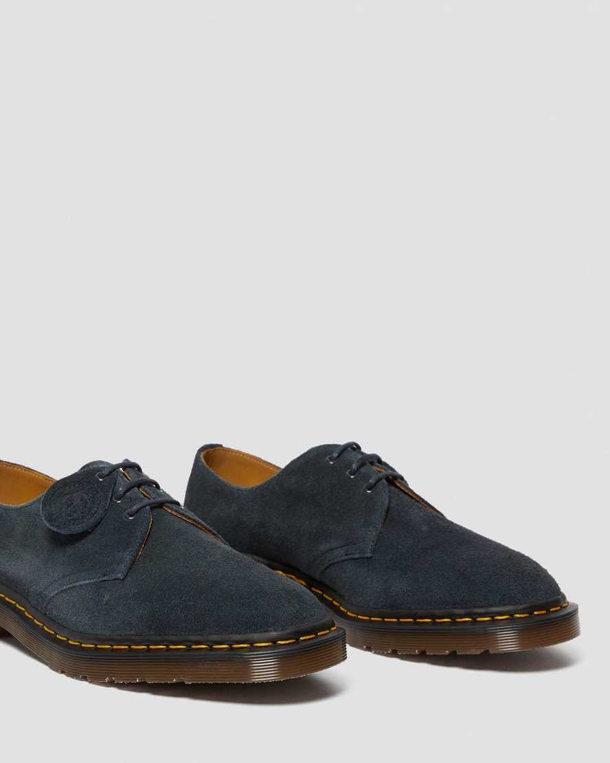 marineblaue dr. martens 1461 damen-oxfordschuhe hergestellt in england