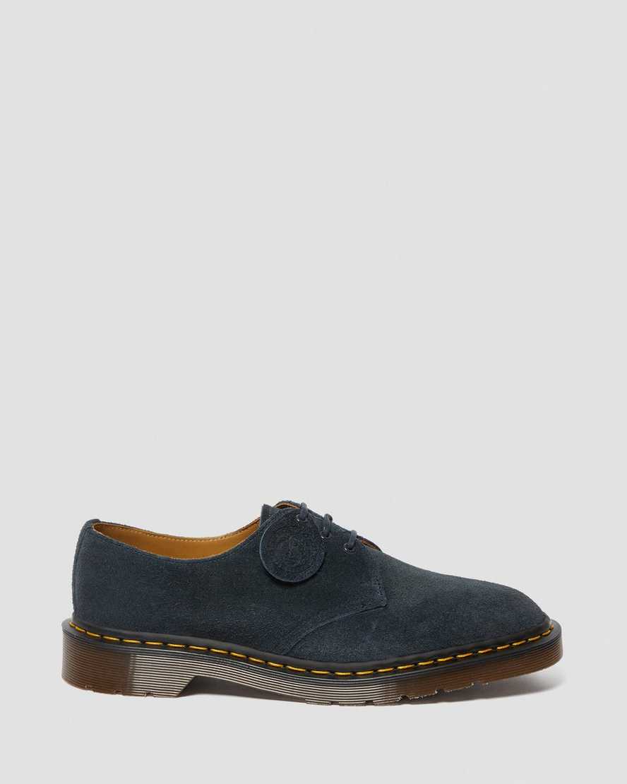 marineblaue dr. martens 1461 damen-oxfordschuhe hergestellt in england