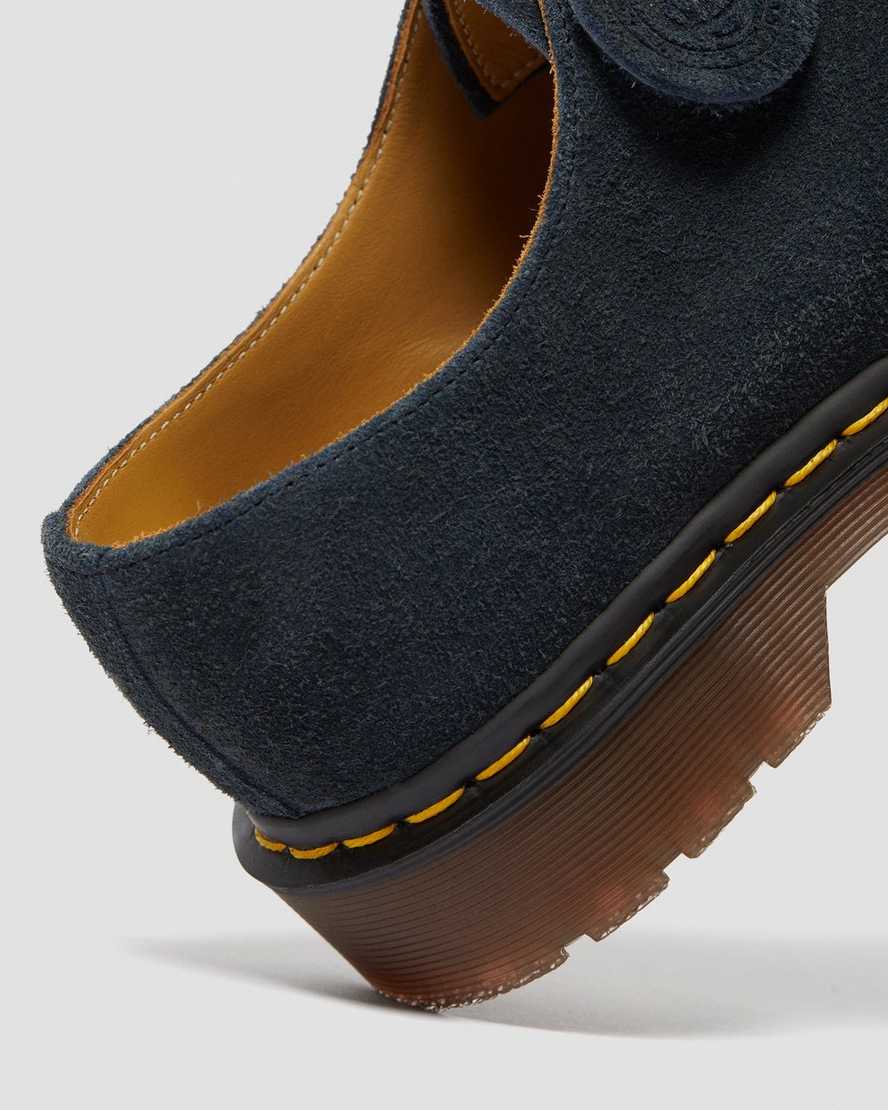 marineblaue dr. martens 1461 damen-oxfordschuhe hergestellt in england