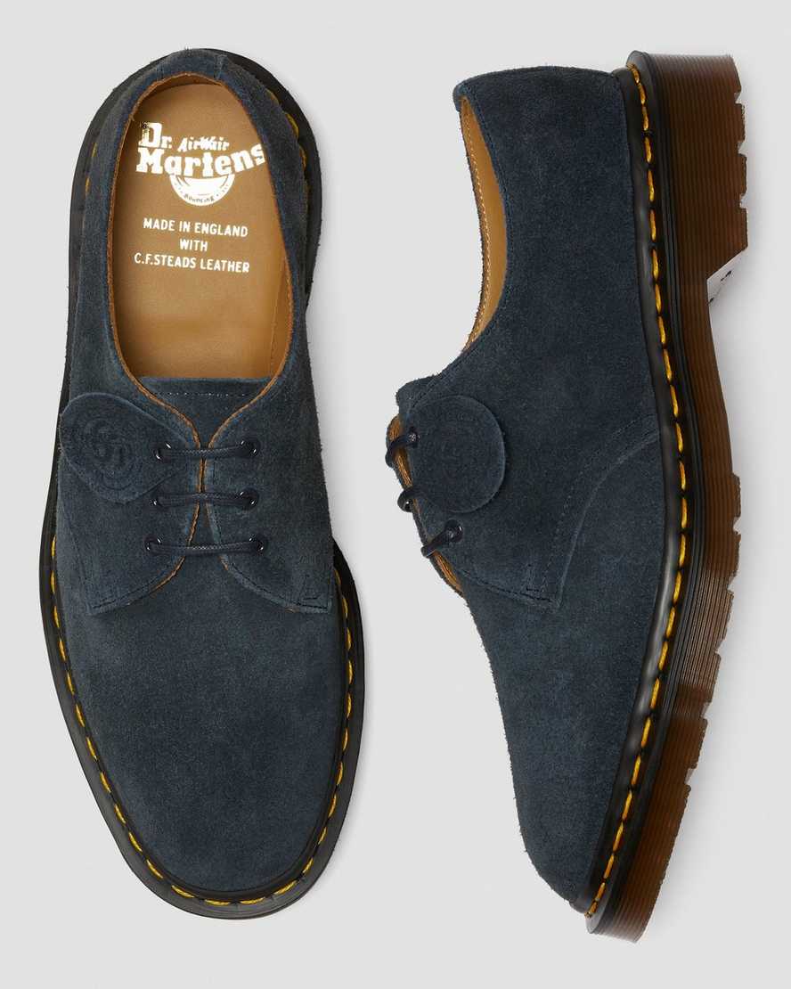 marineblaue dr. martens 1461 damen-oxfordschuhe hergestellt in england