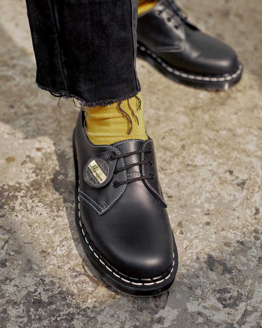 schwarze dr. martens 1461 cavalier damen-oxfordschuhe