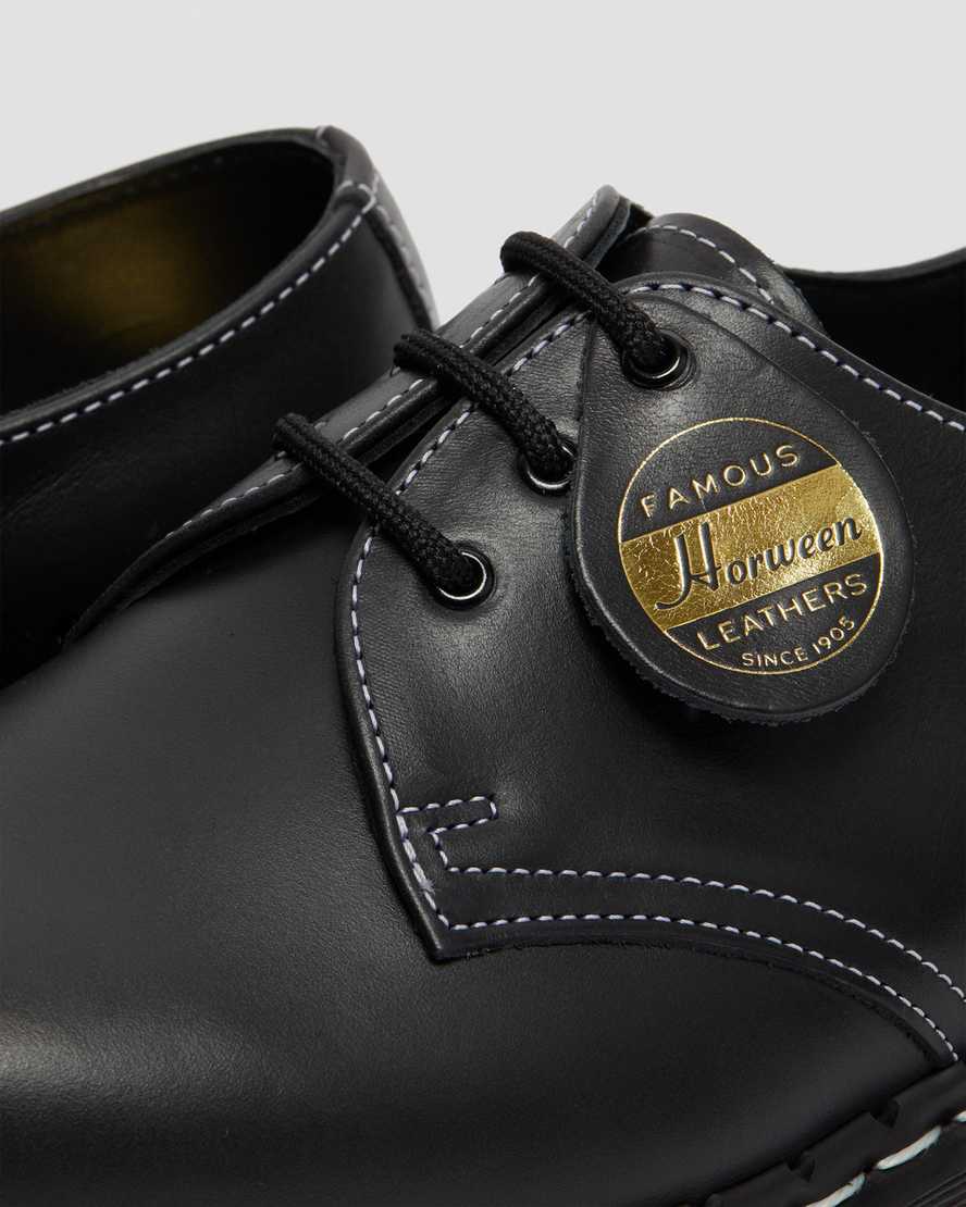 schwarze dr. martens 1461 cavalier damen-oxfordschuhe
