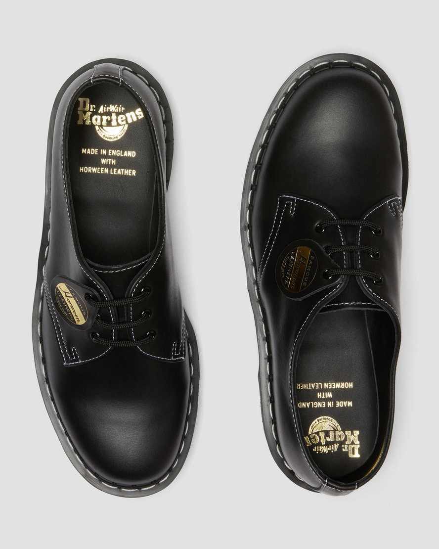 schwarze dr. martens 1461 cavalier damen-oxfordschuhe