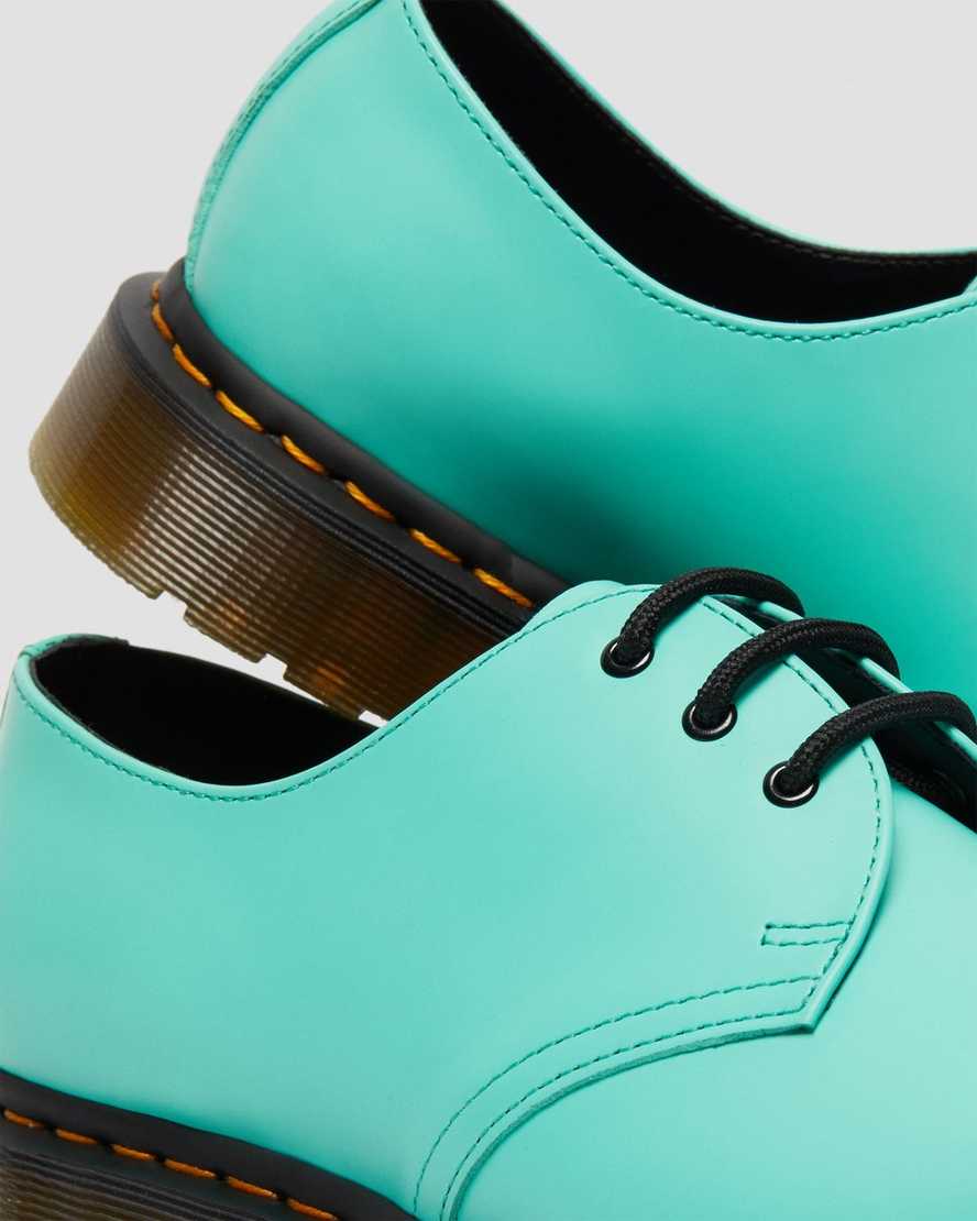 türkisfarbene dr. martens 1461 smooth damen-oxfordschuhe