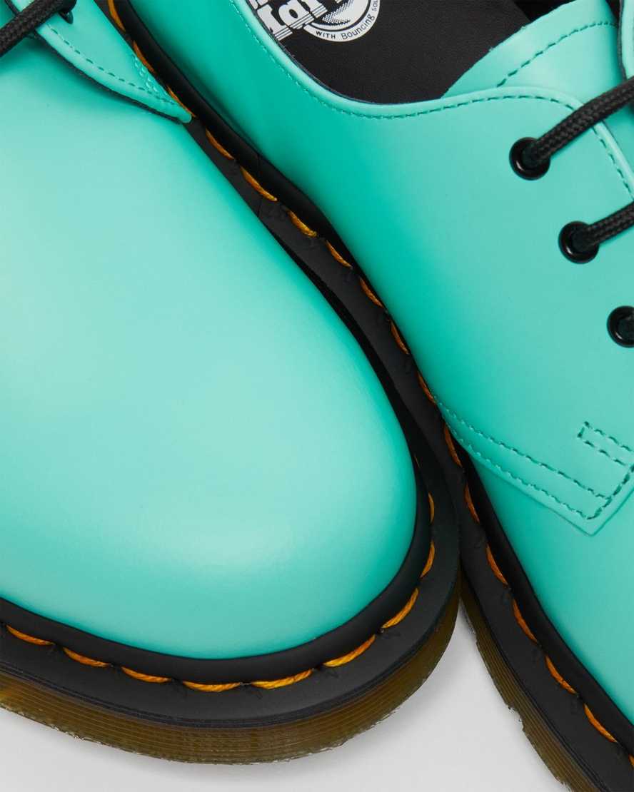 türkisfarbene dr. martens 1461 smooth damen-oxfordschuhe