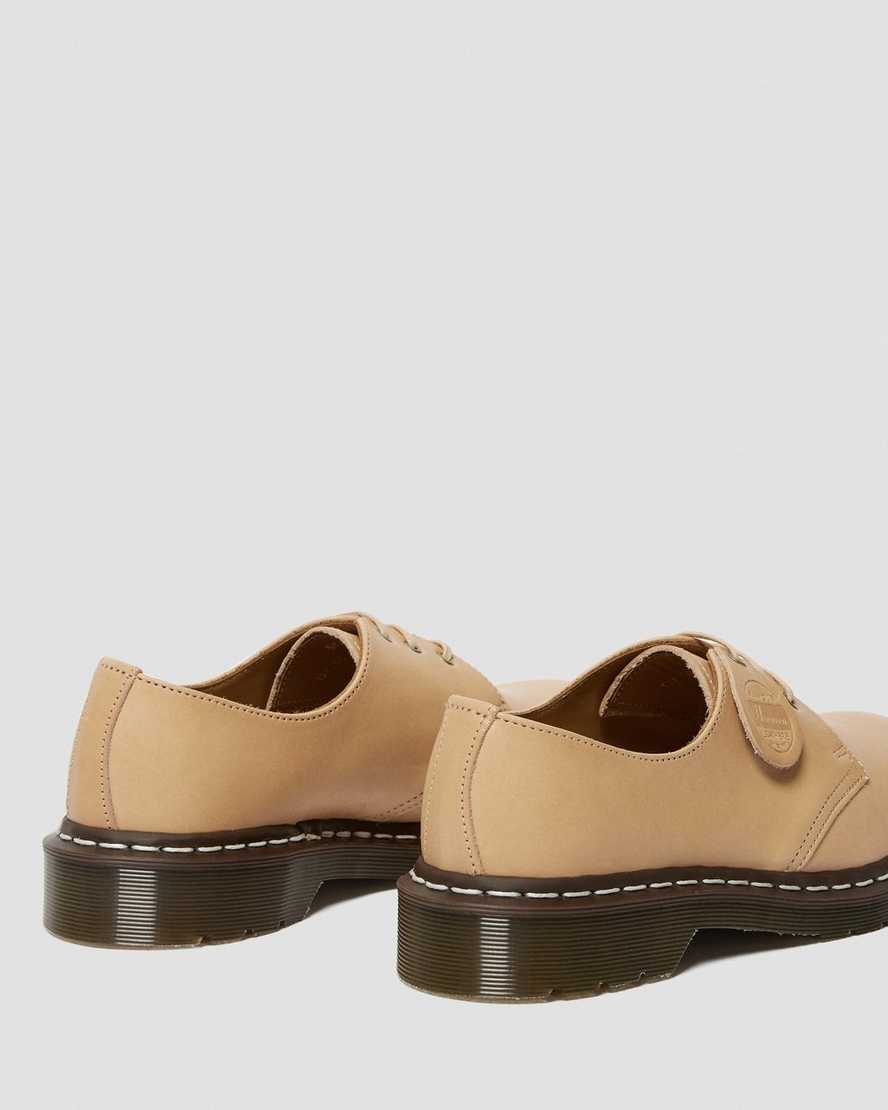 beige dr. martens 1461 veg tan damen-oxfordschuhe