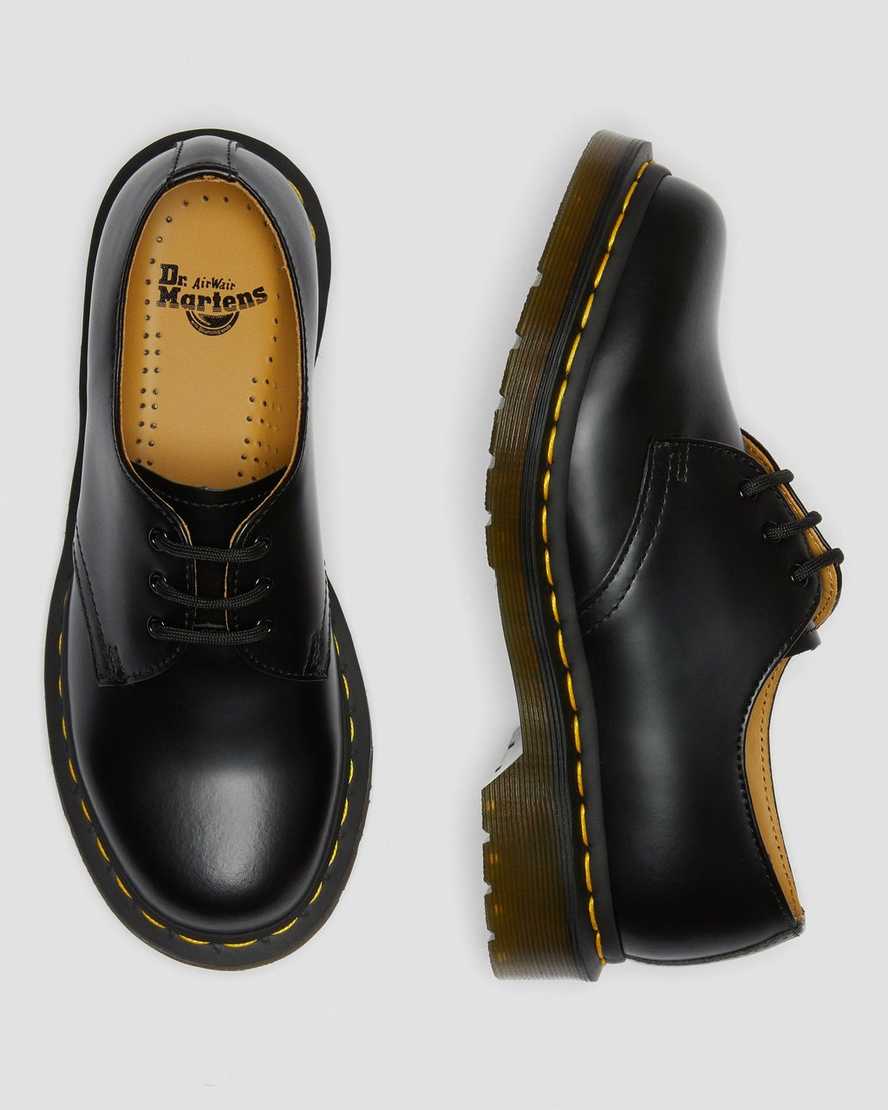 schwarze dr. martens 1461 smooth damen-oxfordschuhe