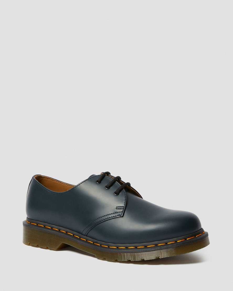marineblaue dr. martens 1461 glatte damen-oxfordschuhe