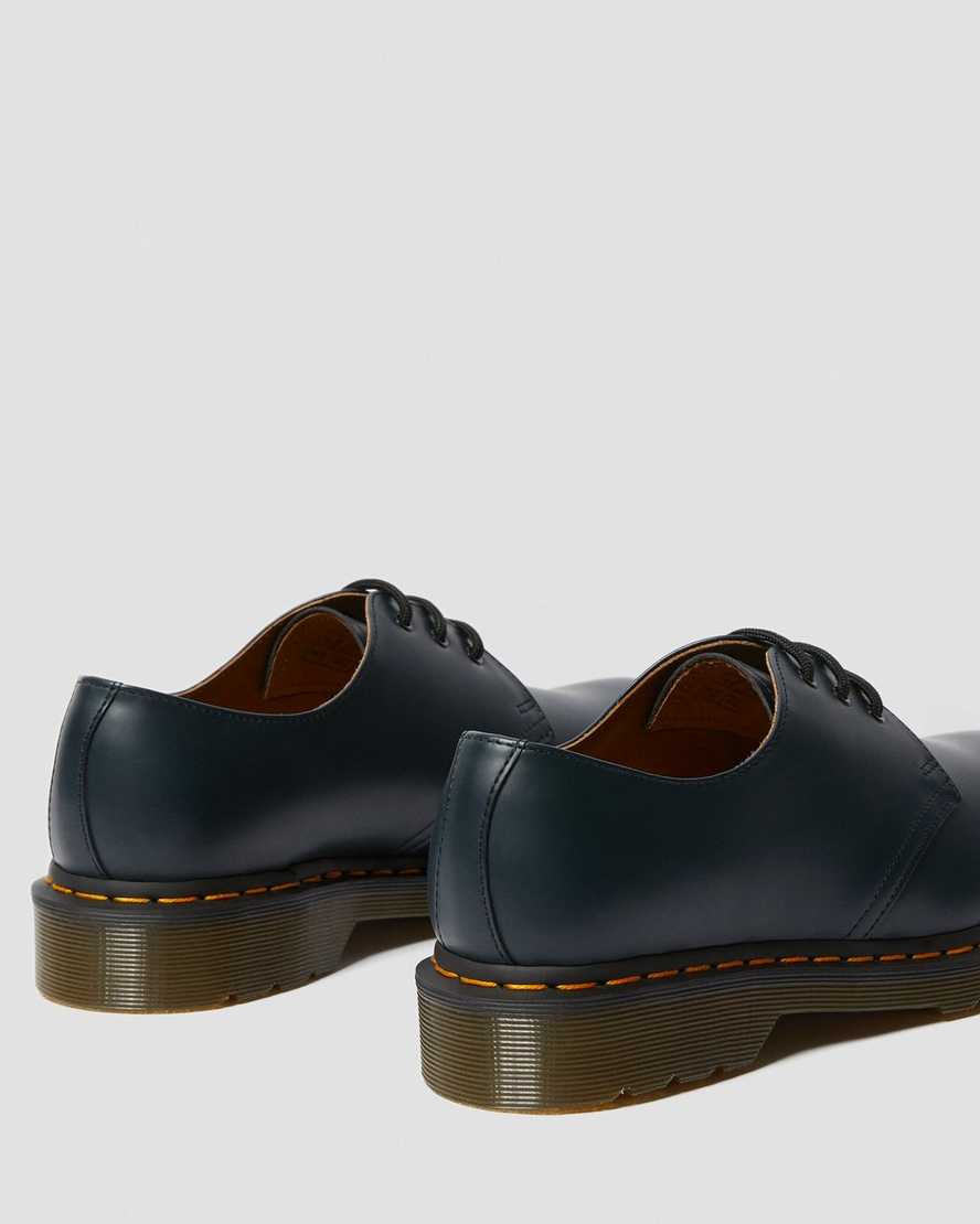 marineblaue dr. martens 1461 glatte damen-oxfordschuhe