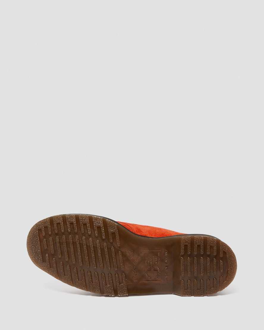 orangefarbene dr. martens 1461 damen-oxfordschuhe hergestellt in england