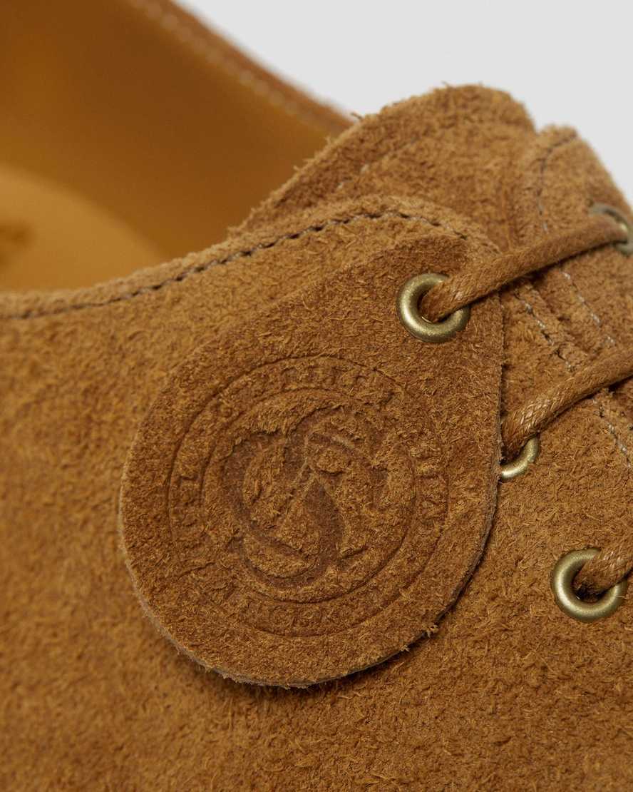 braune dr. martens 1461 damen-oxfordschuhe hergestellt in england