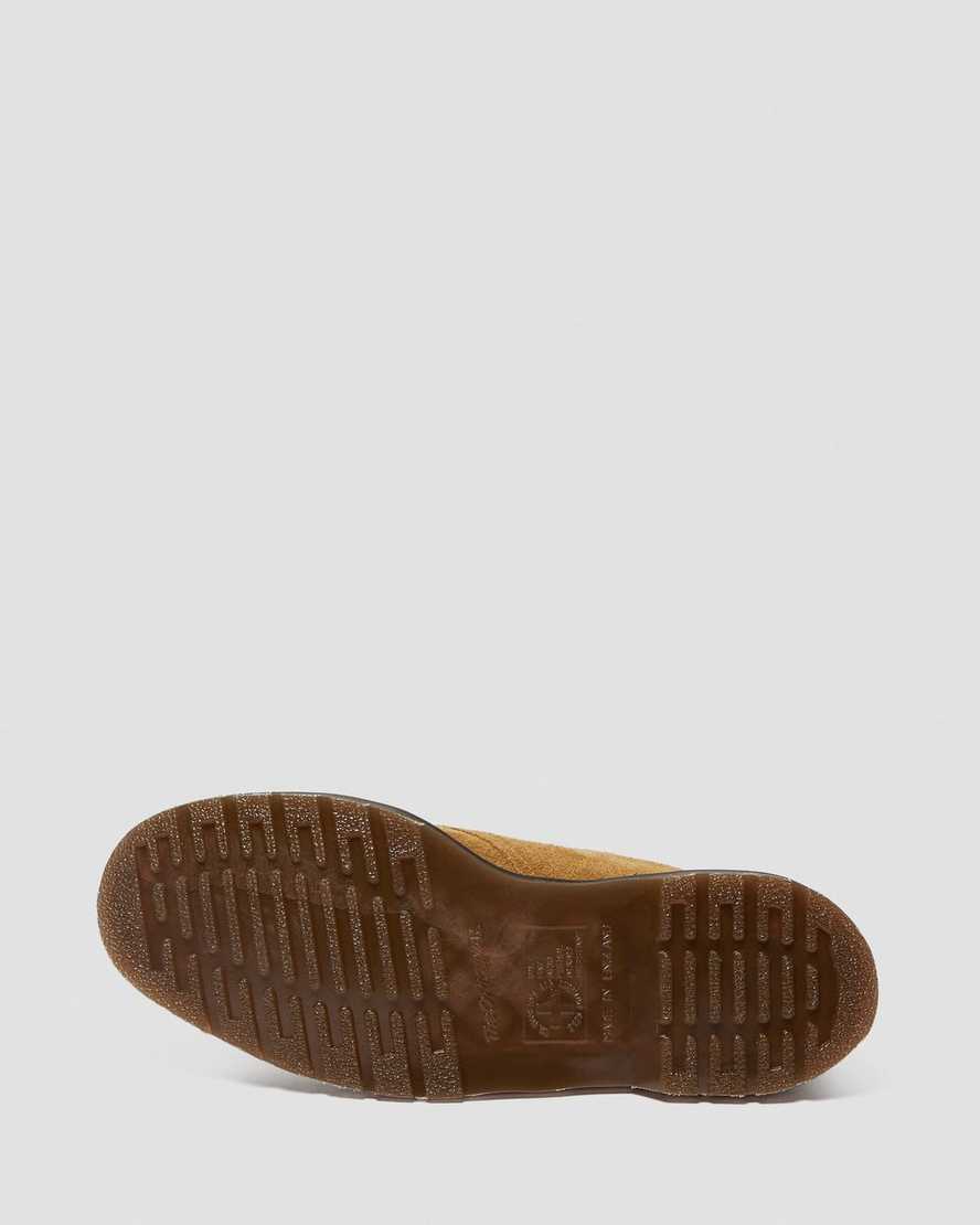 braune dr. martens 1461 damen-oxfordschuhe hergestellt in england