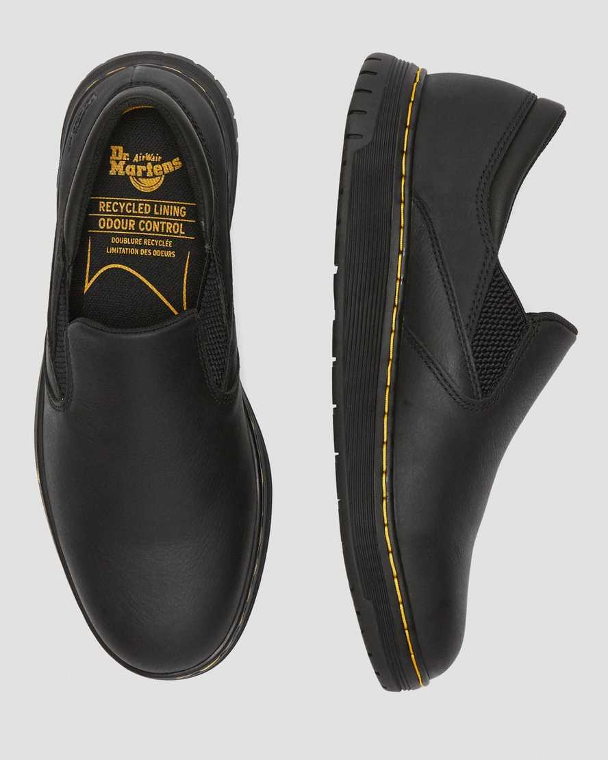 schwarze dr. martens brockley rutschfeste damen-arbeitsschuhe
